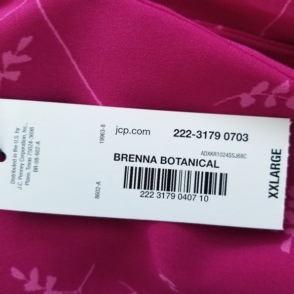 Worthington Pink Floral Flutter Sleeve Flowy Hi Low Wrap Dress Womens XXL NWT - Picture 7 of 9